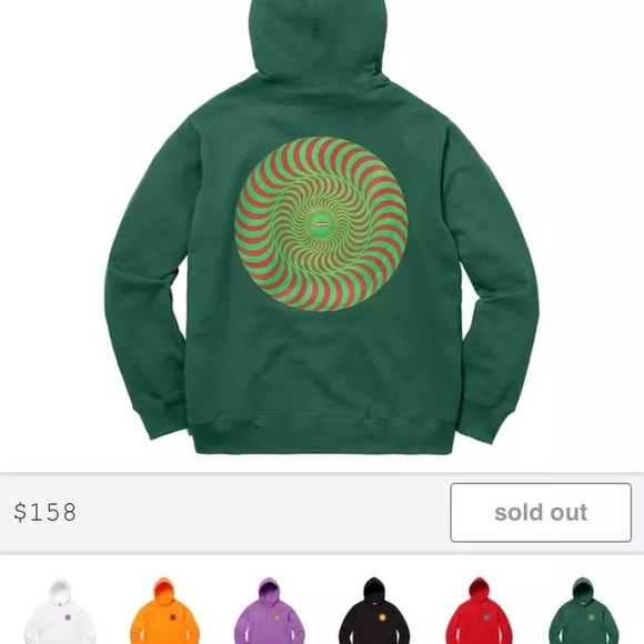 Supreme Spitfire Hooded Sweatshirt Size Medium - Picture 6 of 7